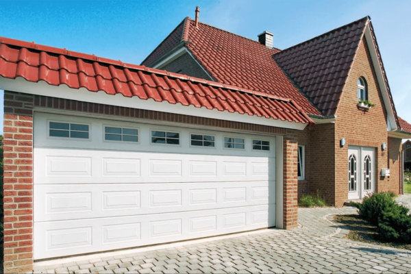 Hormann Georgian Insulated Sectional Door in White with Windows