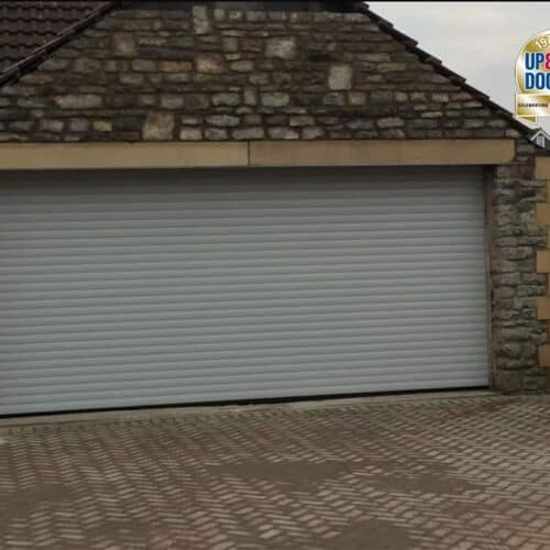 AluRoll SecureRoll 77mm Insulated Roller Doors in Pale Grey