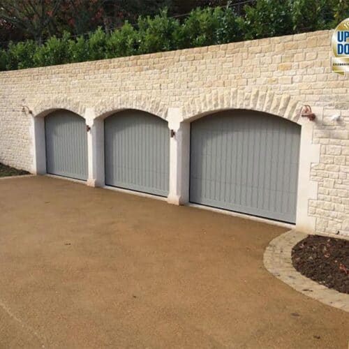 Cedar Door Custom Timber Sectional Garage Doors in Special RAL Colour