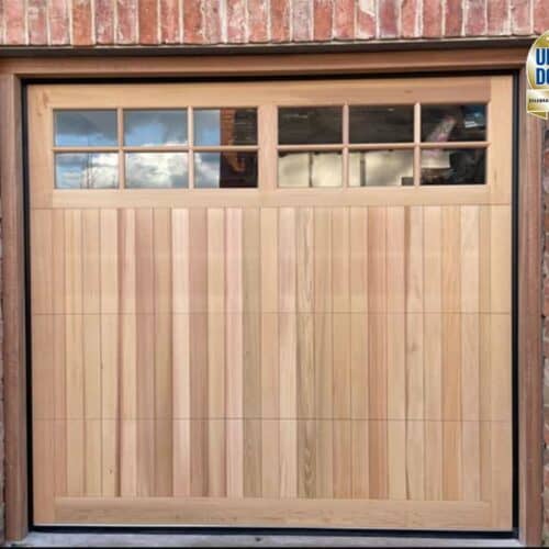 Cedar Door Trent Timber Sectional Door in Light Oak