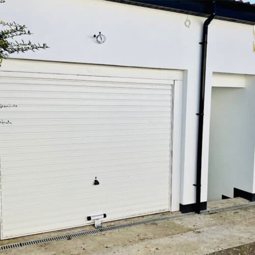 Garador Horizon Up & Over Garage Door in White with Garage Defender