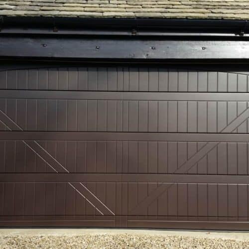 Ryterna Okoume Faced Custom Routed Sectional Garage Door