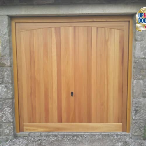 Single Cedar Door Haddon in Light Oak with Matching Timber Frame